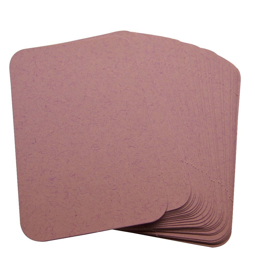 50 x Lilac Rounded Corner Blank Business Cards – 250gsm – Stamp, Write or Print - UK Card Crafts