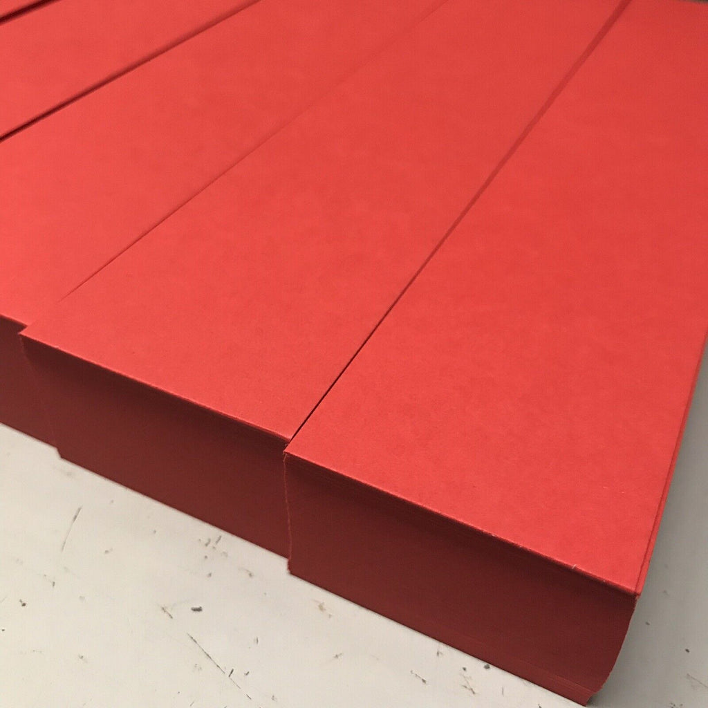 500 Blank Card Bookmarks. Christmas Red Card. 245gsm. 210mm x 46mm. B05