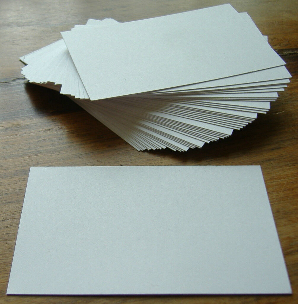 1000 - White Blank Business Cards 250gsm, Stamp, Print, ATC. Ultra Smooth Card
