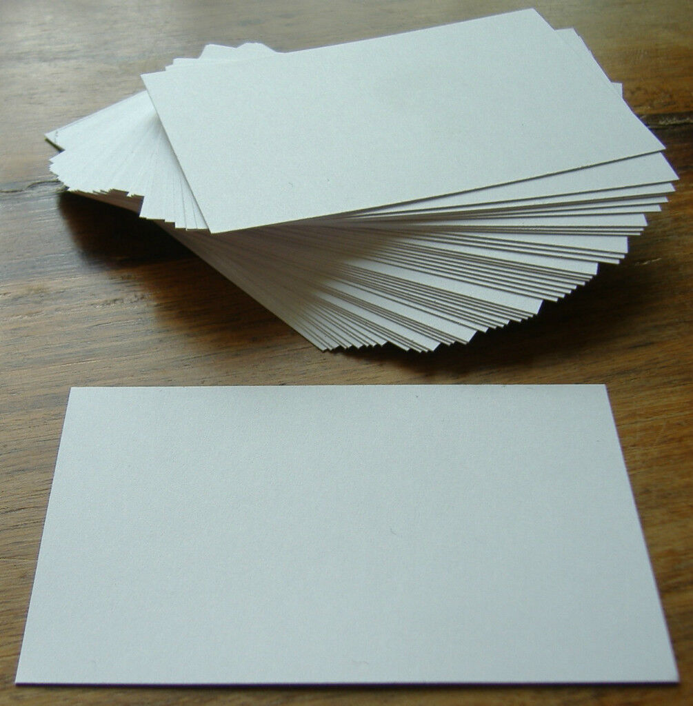 1000 - White Blank Business Cards 250gsm, Stamp, Print, ATC. Ultra Smooth Card - UK Card Crafts