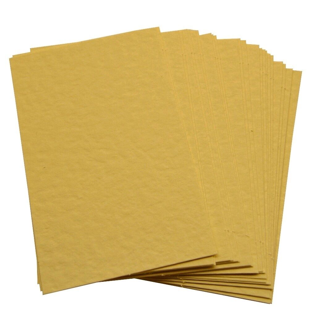 50 x Hammered Cream Blank Business Cards, 260gsm, Stamp, Write or Print Your Own - UK Card Crafts