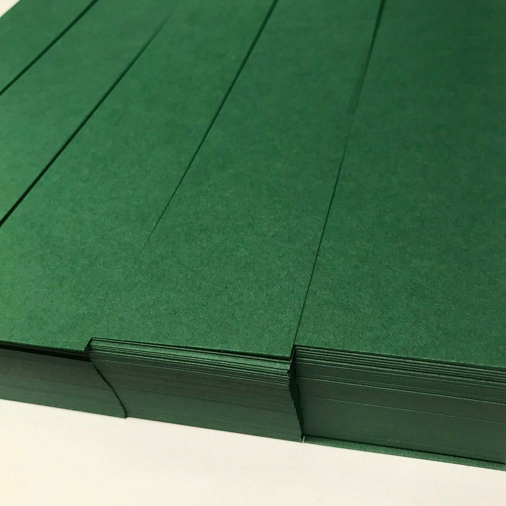 500 Blank Card Bookmarks. Christmas Dark Green Card. 245gsm. 210mm x 46mm