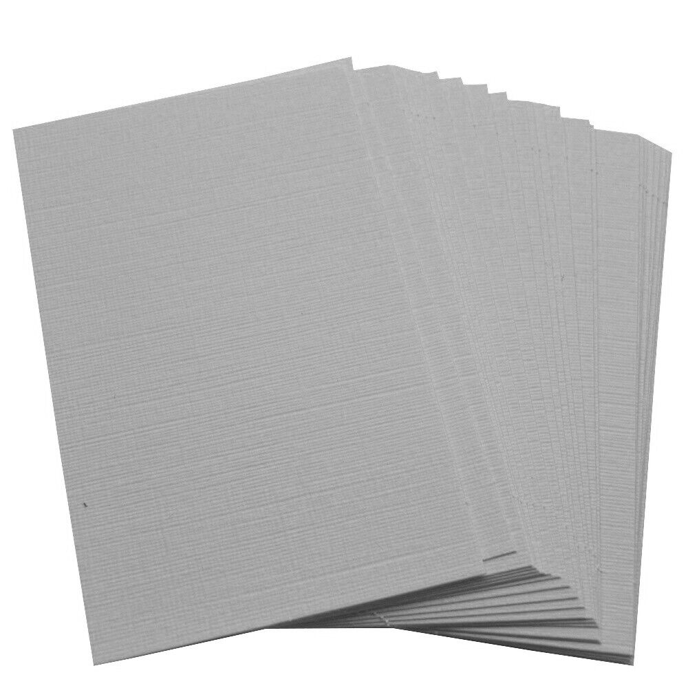 100 Linen White Blank Business Cards 250gsm, Stamp, Print, ATC. Matt Card