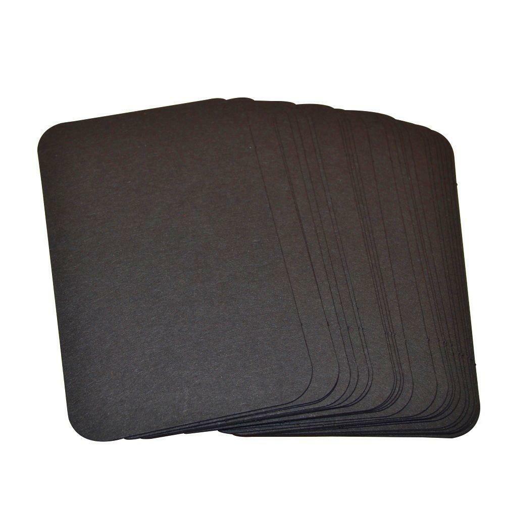 50 x Black Rounded Corner Blank Business Cards – 250gsm – Stamp, Write or Print - UK Card Crafts