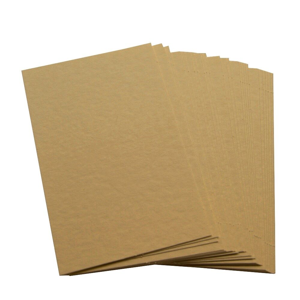 50 x Hammered Ivory Blank Business Cards, 260gsm, Stamp, Write or Print Your Own - UK Card Crafts