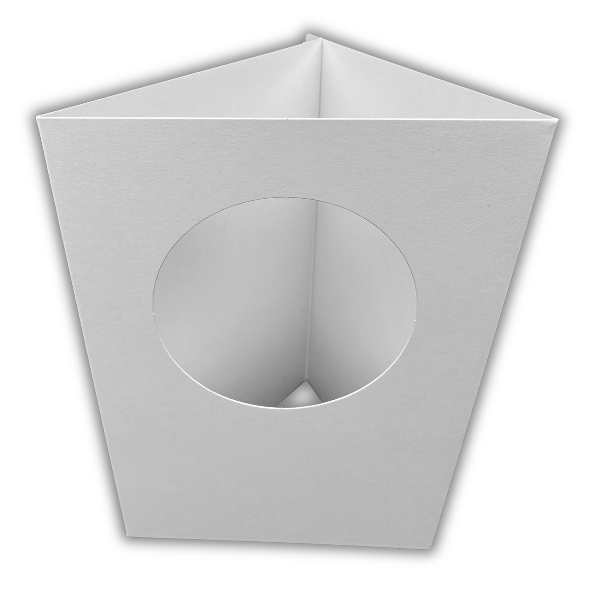 Mini White Oval 2 Fold Aperture Card 10 Pack