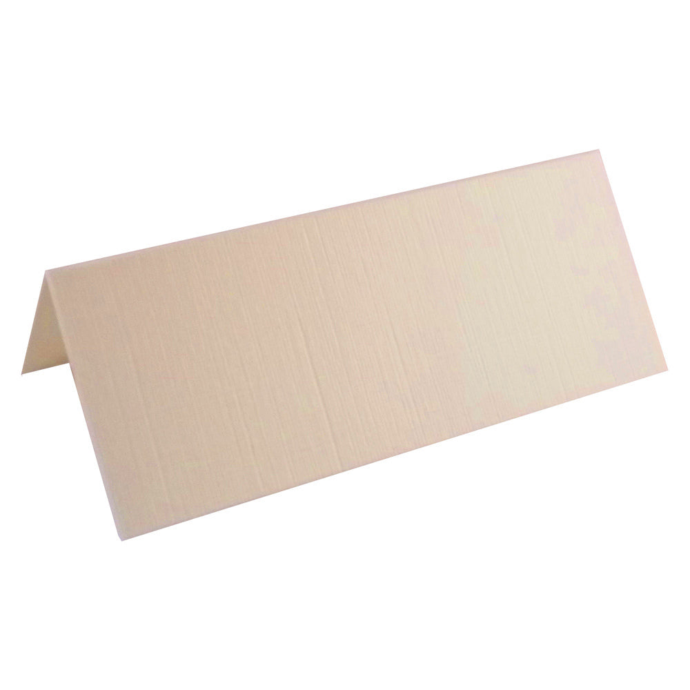 100 X Linen Ivory Blank Table Name Place Cards For Weddings & Parties Default Title - UK Card Crafts