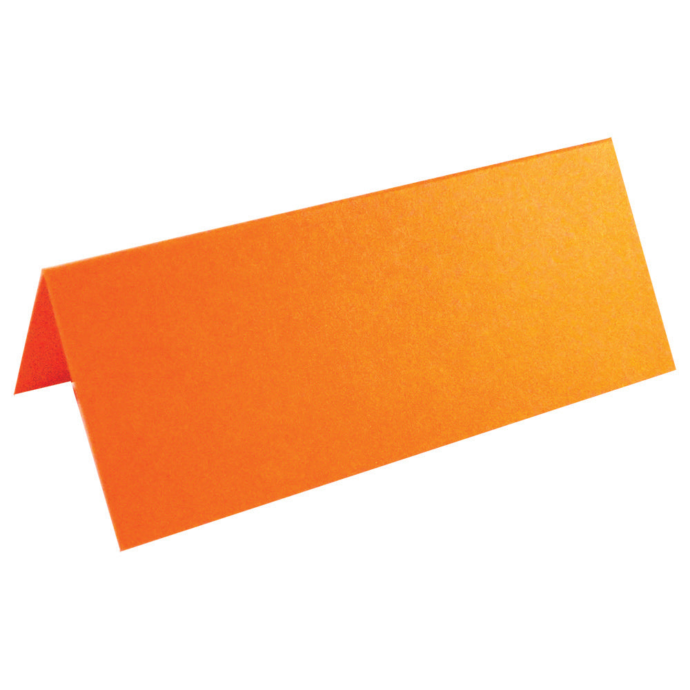 100 X Orange Blank Table Name Place Cards For Weddings & Parties Default Title - UK Card Crafts
