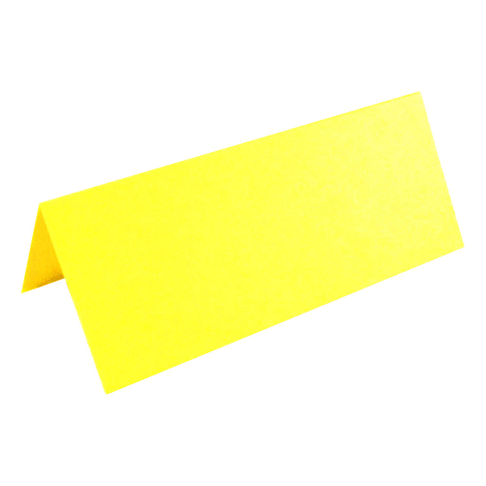 100 X Yellow Blank Table Name Place Cards For Weddings & Parties Default Title - UK Card Crafts