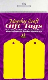 12 x Yellow Large Gift Tags / Wedding Place Card Tags / Tag Toppers