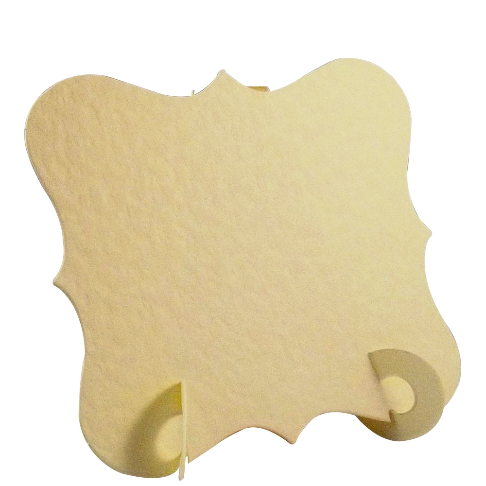 24 x Hammered Cream Elegant Place Cards, Perfect for Stylish Weddings & Parties. Tableware UK Card Crafts