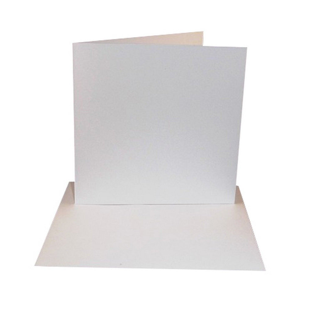 25 Pack - 8x8 White Card Blanks & Envelopes - 300gsm