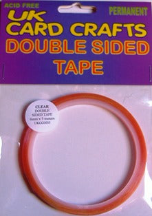 6mm Wide x 5 Meters Clear Double Sided Tape - UKCC0033 Default Title - UK Card Crafts