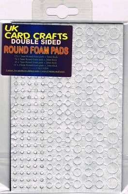 Round Foam Pads Different Sizes White Foam 227 Pads Default Title - UK Card Crafts