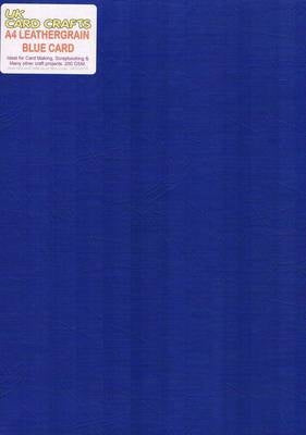 A4 Blue Embossed Leather-look 250gsm Card x 5 Sheets - UKCC0276 Default Title - UK Card Crafts