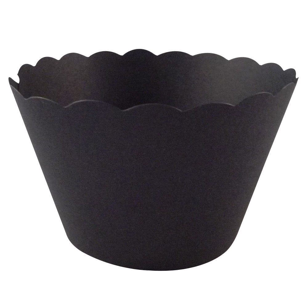 Black Cupcake Wrappers x 50 Per Pack Default Title - UK Card Crafts