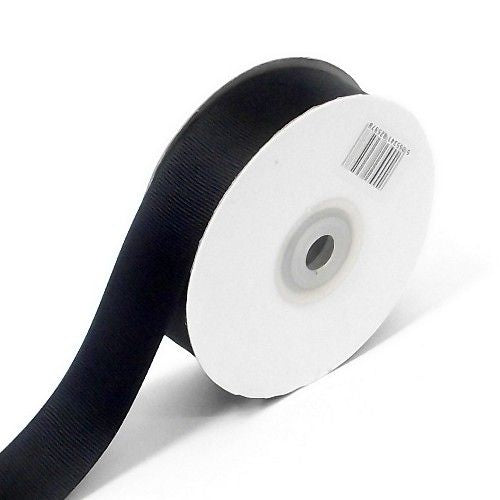 Black Grosgrain Ribbon 10mm X 25 Meters With Free Pack Of 12 White Tags