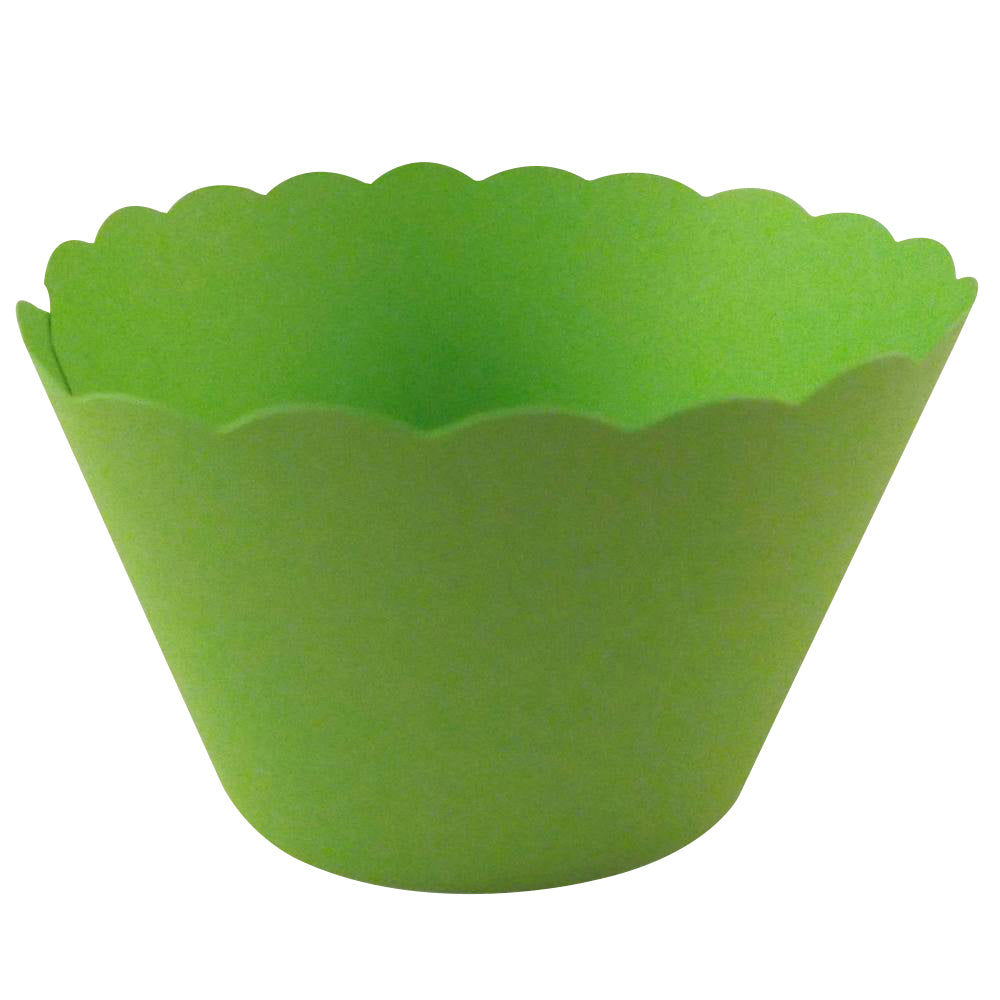 Bright Green Cupcake Wrappers x 50 Per Pack Default Title - UK Card Crafts