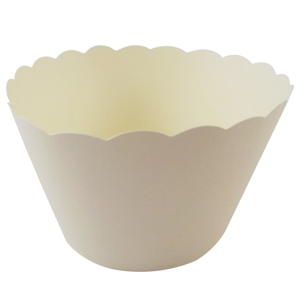 Cream / Ivory Cupcake Wrappers x 50 Per Pack Default Title - UK Card Crafts