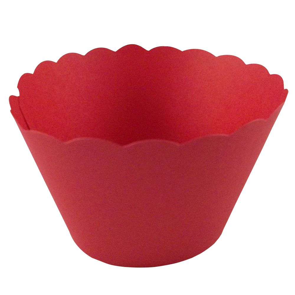 Dark Red Cupcake Wrappers x 50 Per Pack Default Title - UK Card Crafts