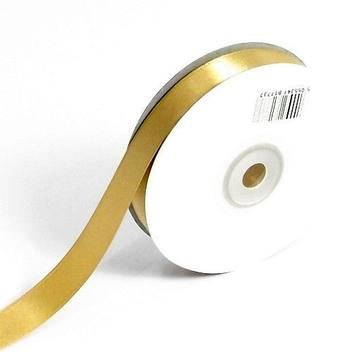 Old Gold Double Faced Satin Ribbon. 3mm x 50meters Per Reel