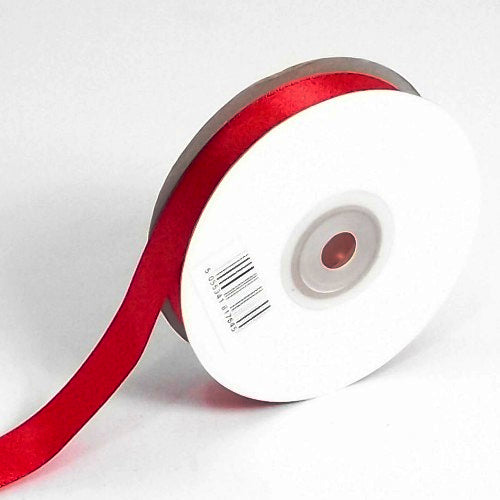Red Double Faced Satin Ribbon. 3mm x 50meters Per Reel