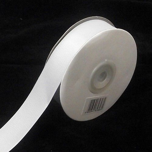 Silver Grosgrain Ribbon 10mm X 25 Meters With Free Pack Of 12 White Tags