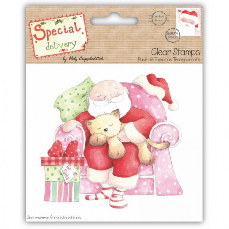 Sleeping Santa Clear Stamp From Special Delivery