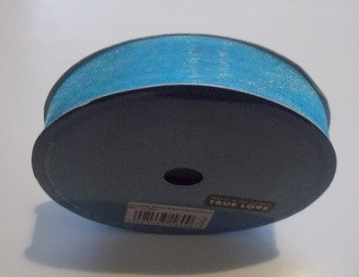 Turquoise Organza Ribbon 15mm x 20 Meters