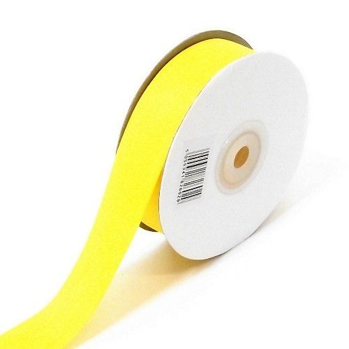 Yellow Grosgrain Ribbon 10mm X 25 Meters With Free Pack Of 12 White Tags