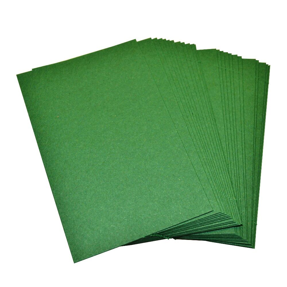 50 x Dark Green Blank Business Cards – 260gsm – Stamp, Write or Print Your Own - UK Card Crafts