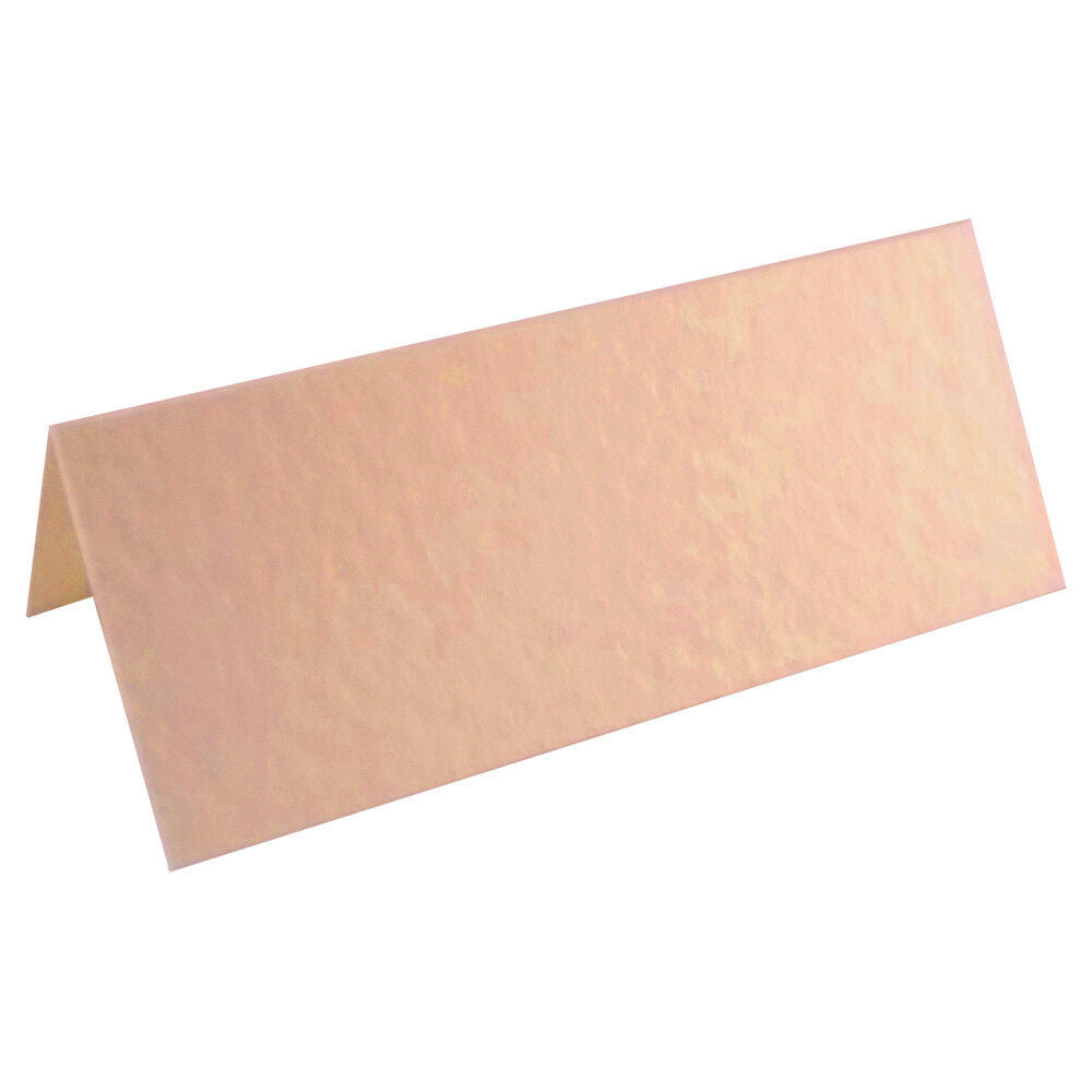 50 Cream Hammered Wedding Table Place Cards, Perfect For All Parties