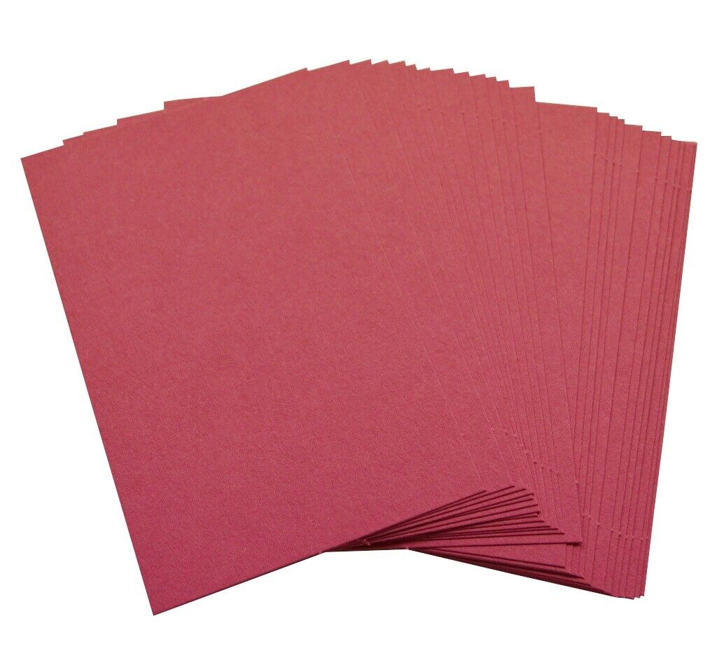 100 Hot Pink Blank Business Cards 250gsm, Stamp, Print, ATC. Matt Card