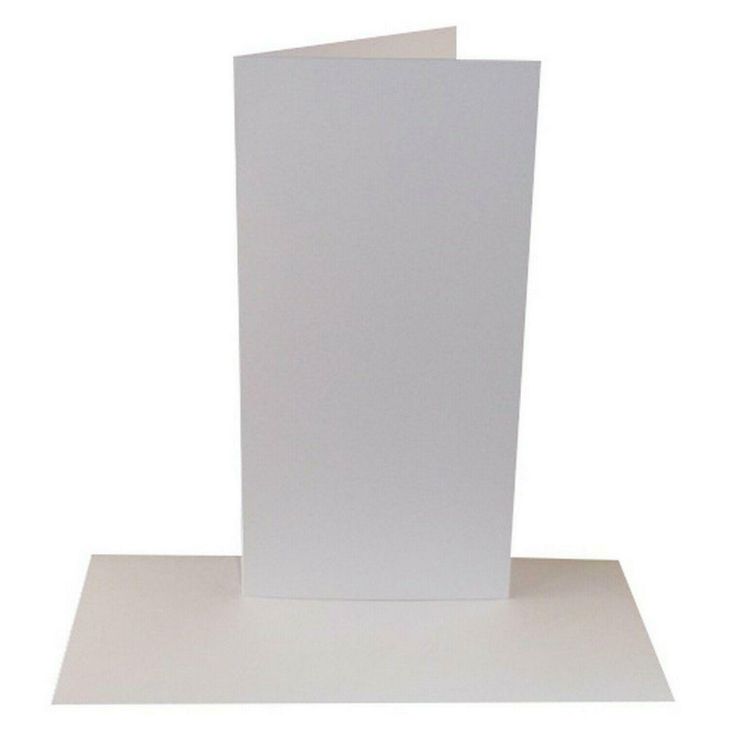 10 Pack DL White Greeting Card Blanks & Envelopes, 300gsm - Stella Weds®