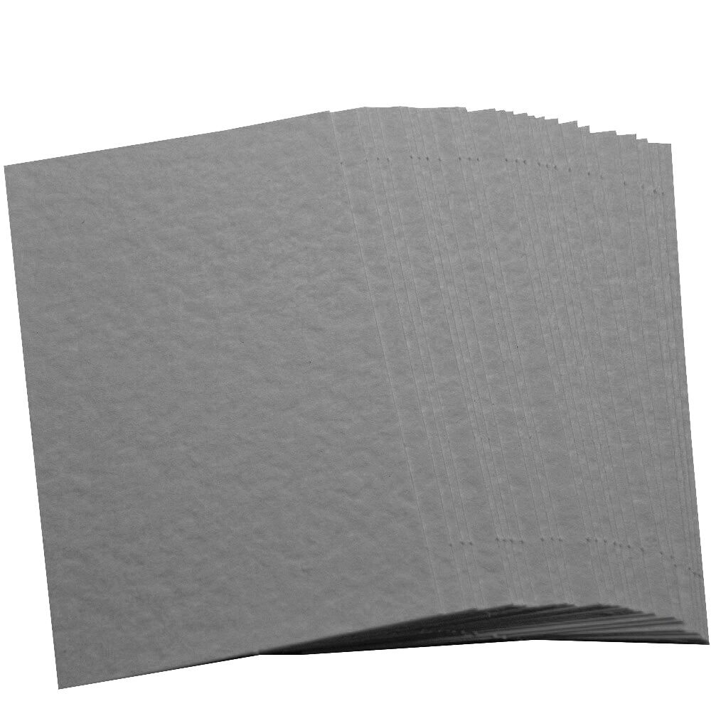 50 x Hammered White Blank Business Cards, 260gsm, Stamp, Write or Print Your Own - UK Card Crafts