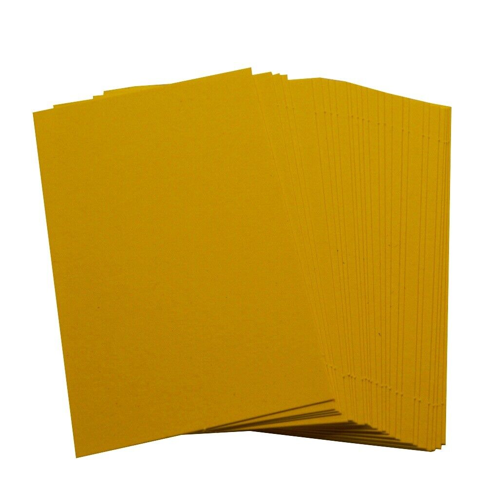 100 Yellow Blank Business Cards 250gsm, Stamp, Print, ATC. Matt Card - UK Card Crafts