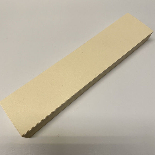 40 Linen Cream Card Bookmark Blanks. 210mm x 44mm, 255gsm. Crafts DIY Making - UK Card Crafts