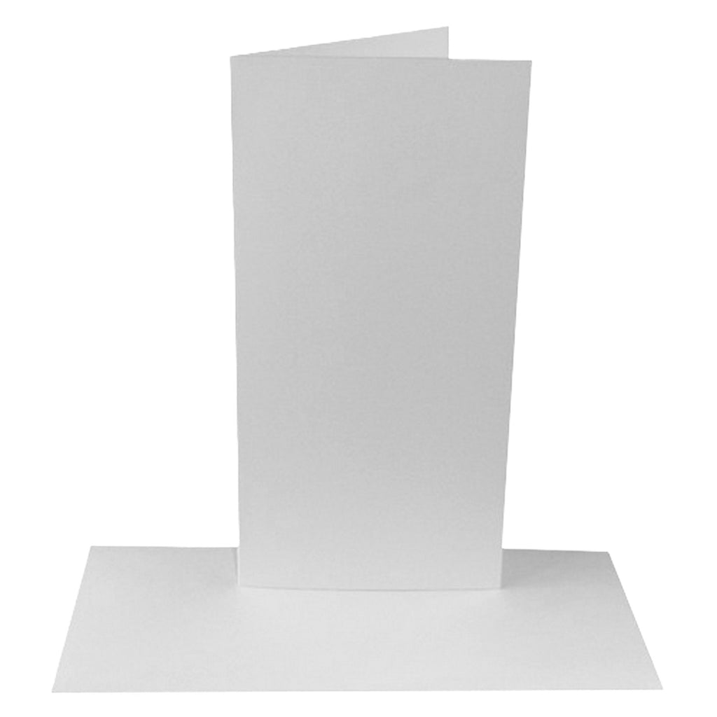 10 x DL White Card Blanks & Envelopes - 300gsm
