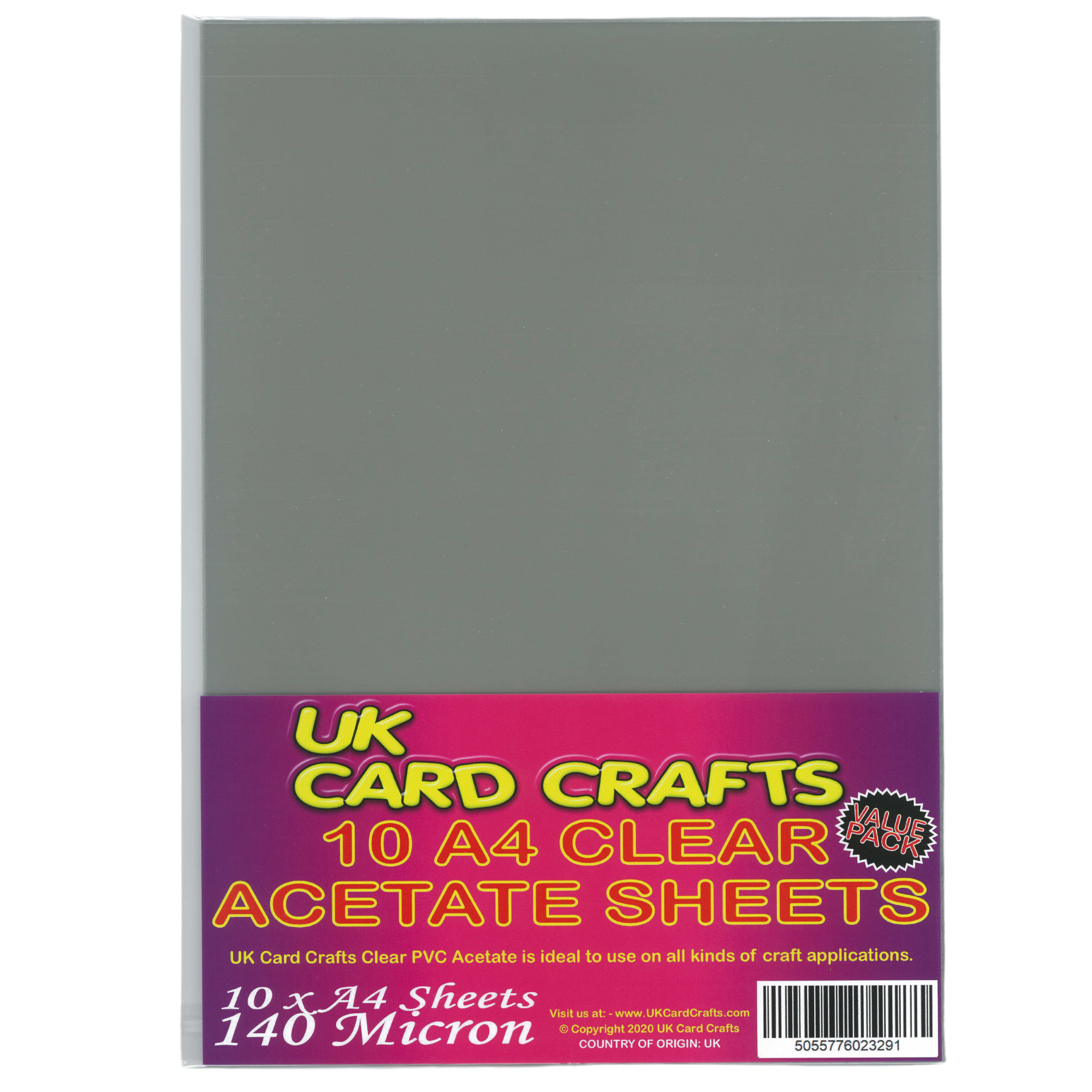 10 x A4 Acetate Sheets 140 Micron Clear Film for Crafts, OHP & Cover UK Card Crafts 10 x A4 Acetate Sheets 140 Micron Clear Film for Crafts, OHP & Cover UK Card Crafts