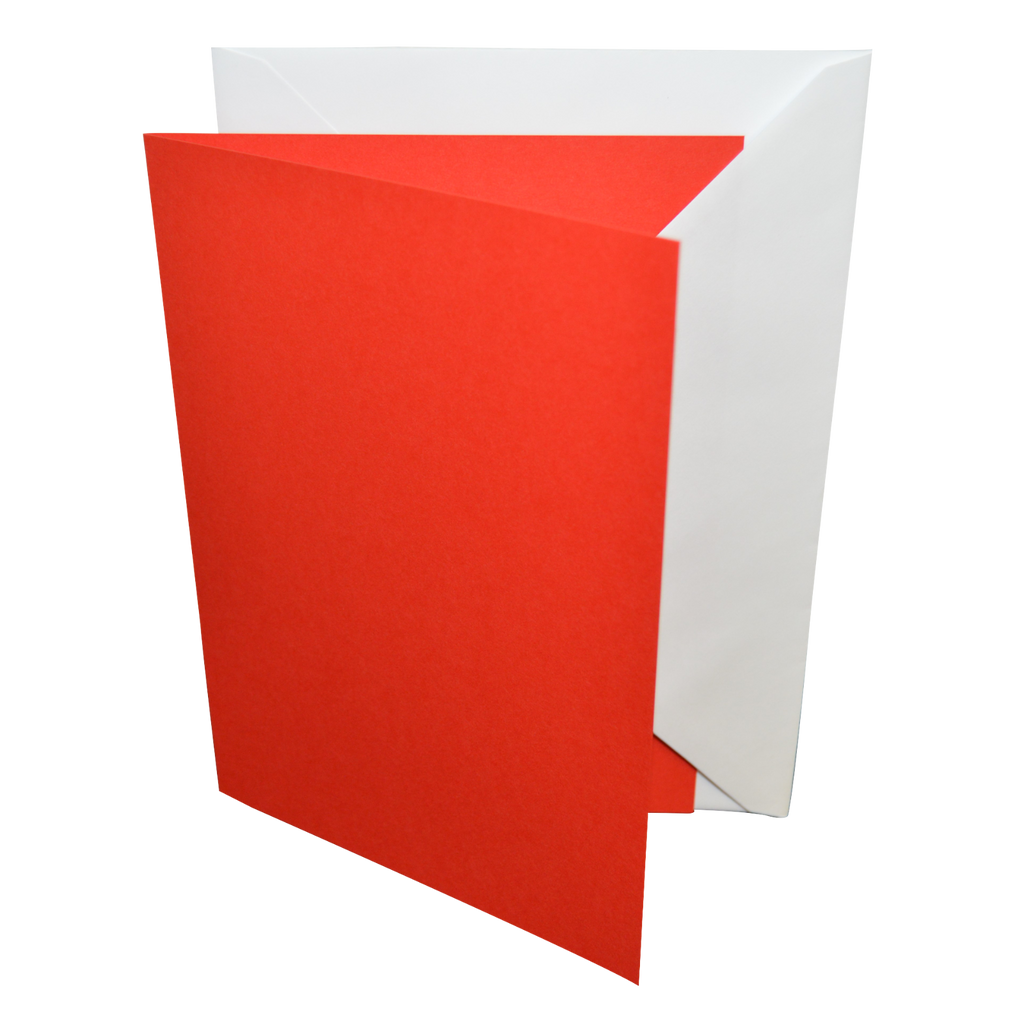 5x7 Coloured Greeting Card Blanks & Envelopes – Choose Colour & Quantity Red / 10 Pack - UK Card Crafts