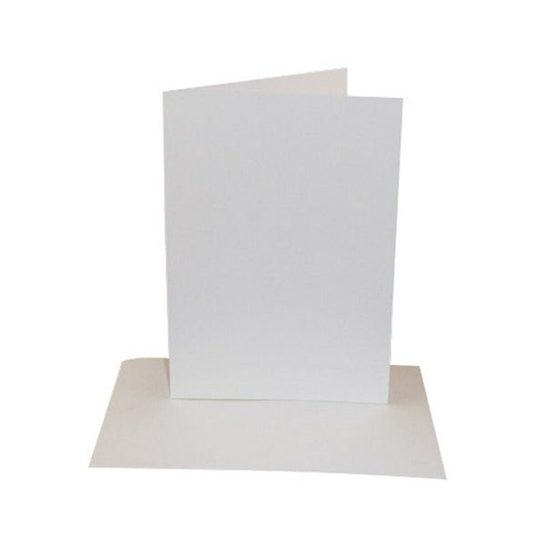 A5 Coloured Greeting Card Blanks & Envelopes – Choose Colour & Quantity White / 10 Pack - UK Card Crafts