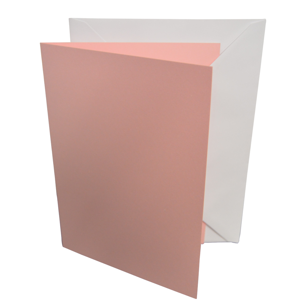 5x7 Coloured Greeting Card Blanks & Envelopes – Choose Colour & Quantity Light Pink / 10 Pack - UK Card Crafts