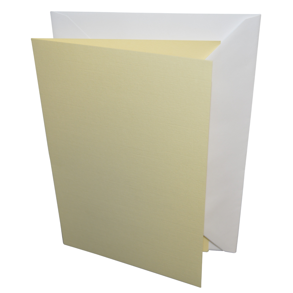 A5 Coloured Greeting Card Blanks & Envelopes – Choose Colour & Quantity Linen Cream / 10 Pack - UK Card Crafts