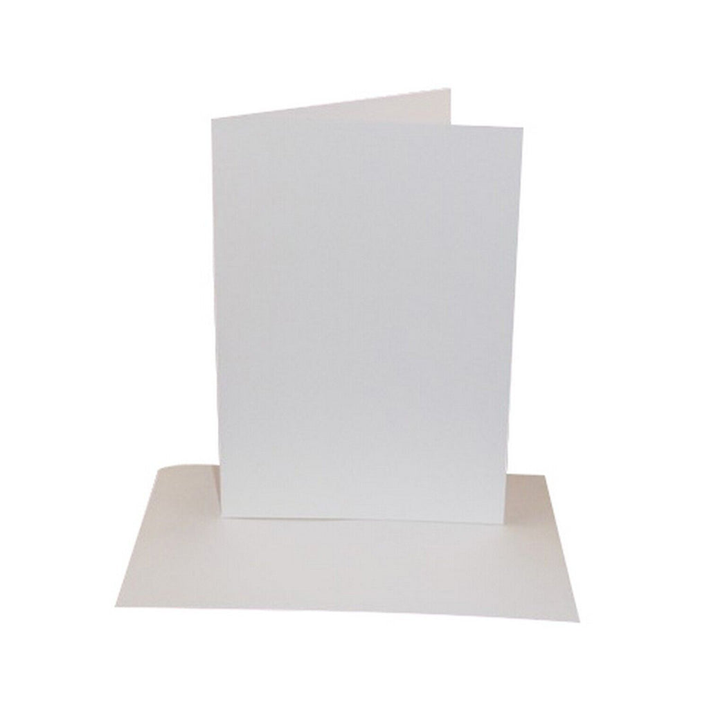 5x7 Coloured Greeting Card Blanks & Envelopes – Choose Colour & Quantity White / 10 Pack - UK Card Crafts