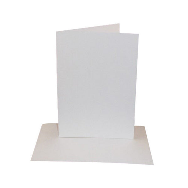 A6 Coloured Greeting Card Blanks & Envelopes - Choose Colour & Quantity White / 10 Pack - UK Card Crafts