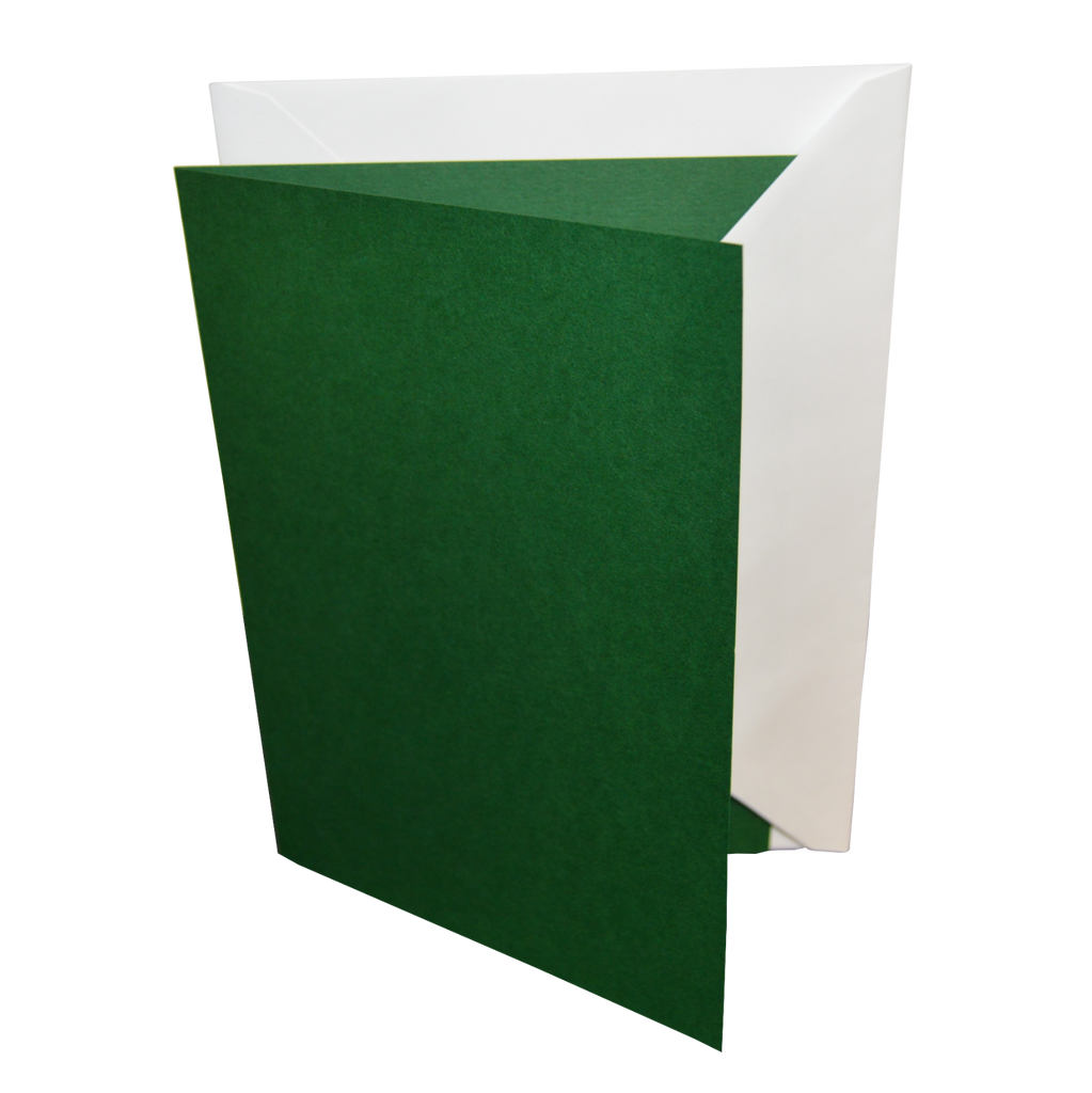 5x7 Coloured Greeting Card Blanks & Envelopes – Choose Colour & Quantity Dark Green / 10 Pack - UK Card Crafts