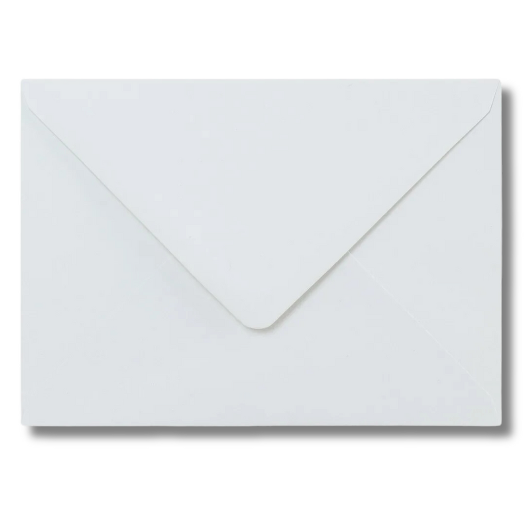 White 5 inch x 7 inch Envelope With Diamond Flap