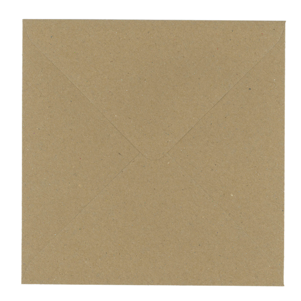 1000 Eco Kraft 6"x6" Envelopes 114gsm Diamond Flap Greeting Card Invitation Full Box - UK Card Crafts