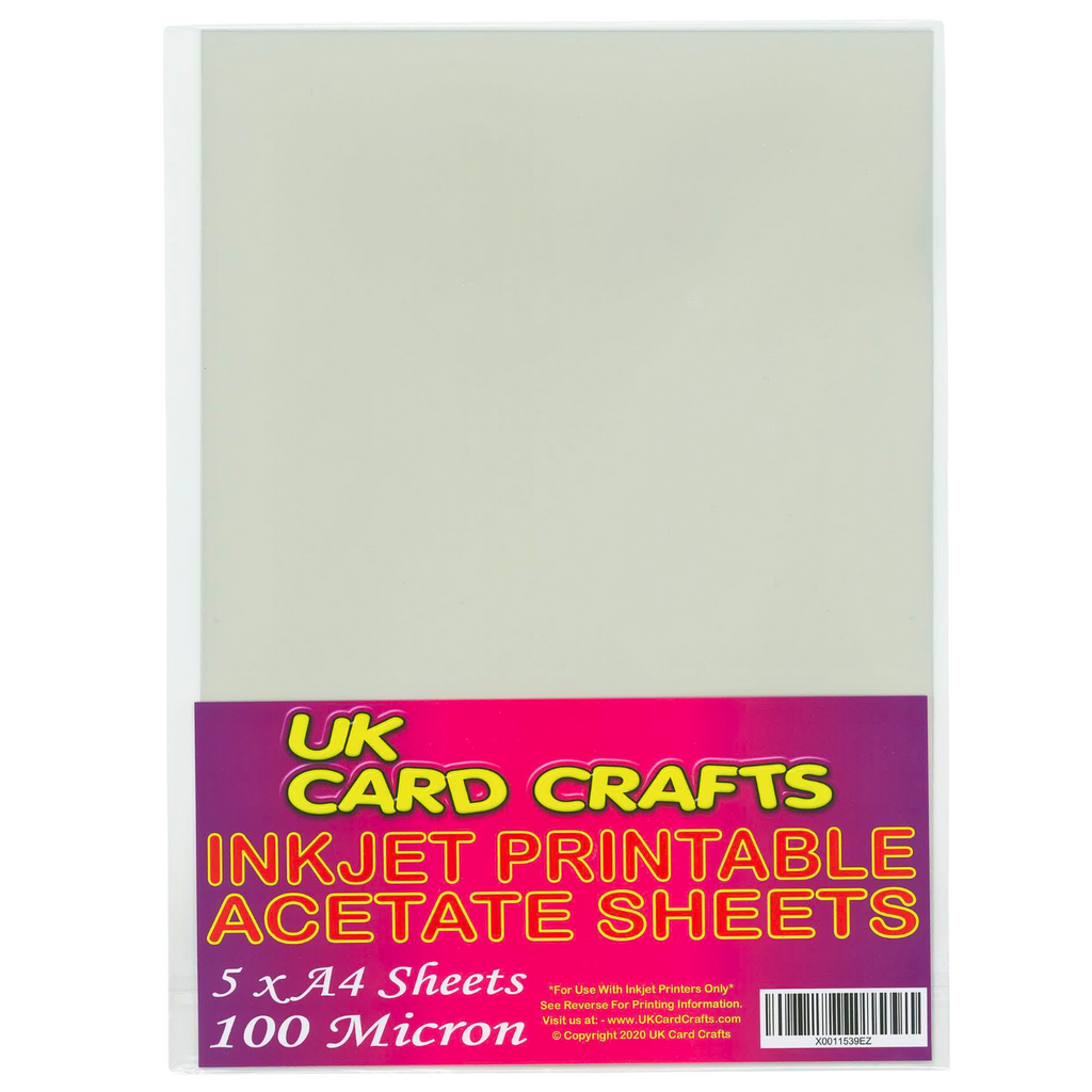 Printable Inkjet A4 Acetate Film x 5 Sheets - UKCC0227
