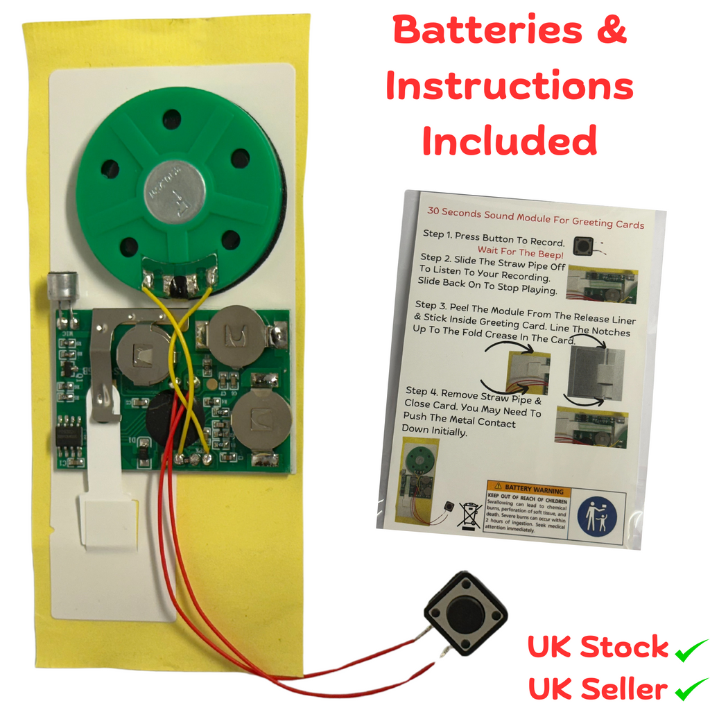 Sound Module For Paper 30s Greeting Card Recordable Voice Chip | DIY Sound Module Music | Aud ...